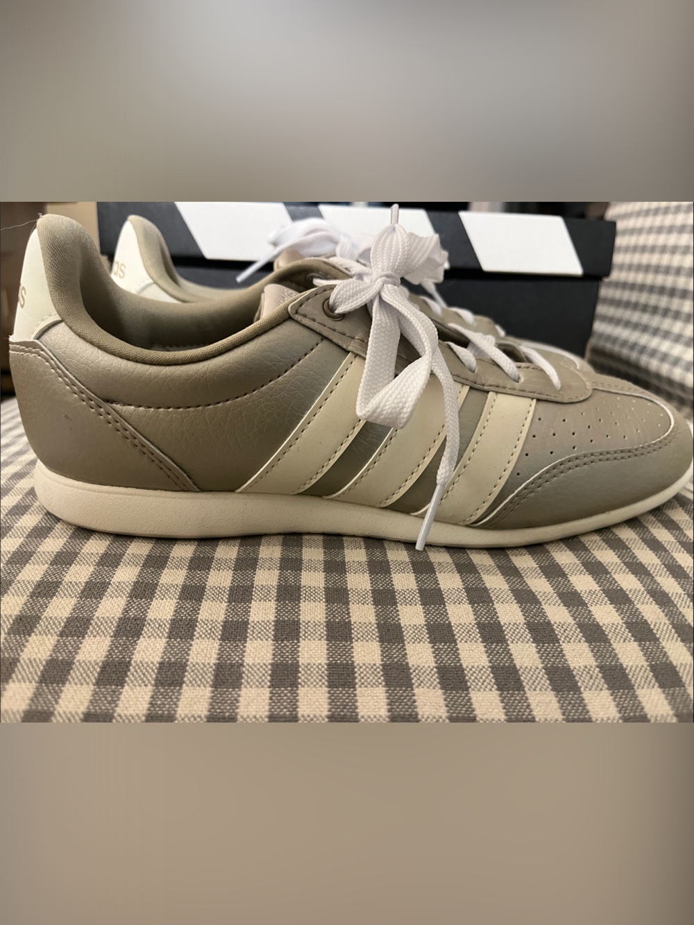adidas women’s Retro Low-Top Sneakers in Metallic and Cream